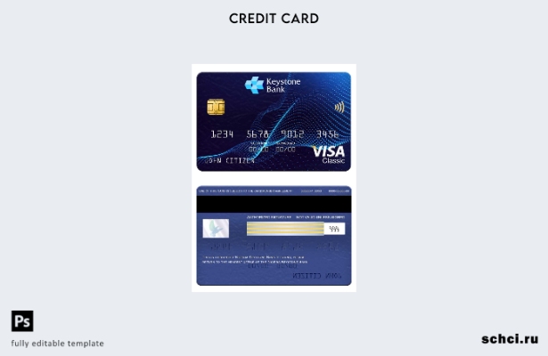 цифровая загрузка шаблона карты Visa Classic для Нигерии Keystone Bank